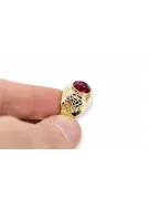 Κίτρινος χρυσός 14 καρατίων Ρουβίνι  Vintage craft vrc078y